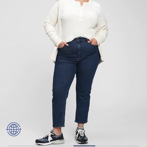 GAP Dark Indigo Cigarette High Rise Jeans size 16/33 R